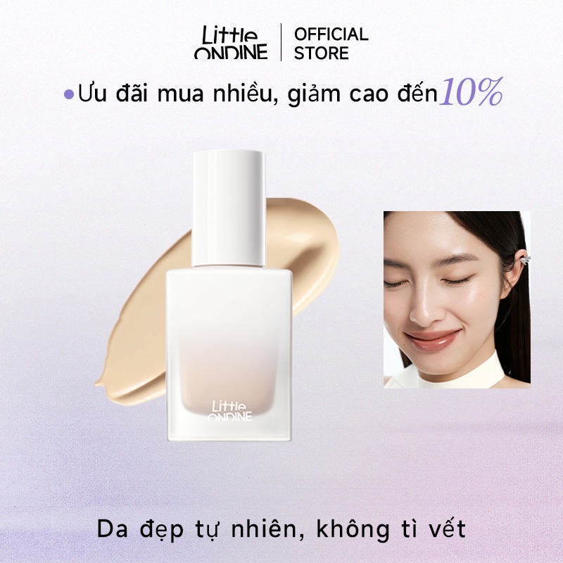 Little Ondine Kem nền Thích hợp cho da dầu hỗn hợp Không trang điểm lâu dài, kiểm soát dầu 30ml