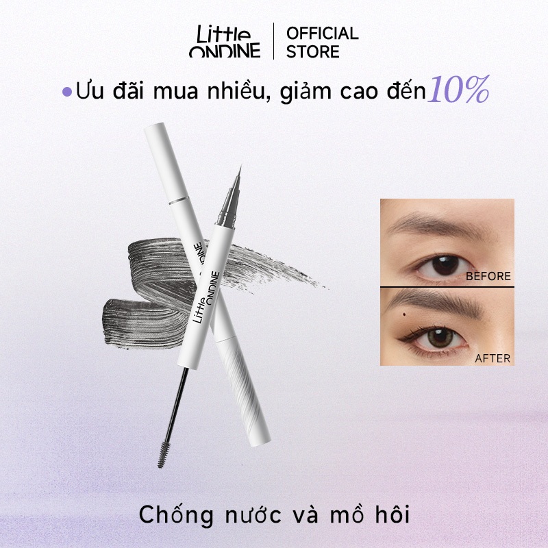 Little Ondine Bút lông mày hoang dã Lông mày điêu khắc Vĩnh viễn không thoát 170mg+1.6ml