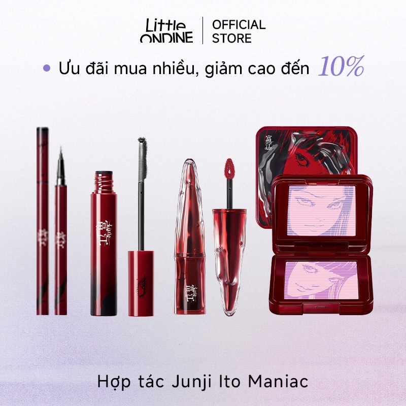 Little Ondine Tomie 3D Floating Shadow Blush Palette, Lip Mud, Eyeliner Pen & Mascara