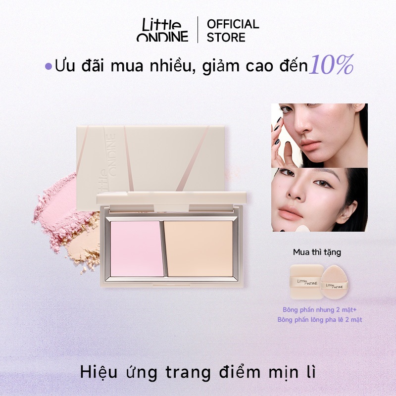 Little Ondine Two Tone Dual-Effect Pressed Powder Long-wear & Oil-control 2 shades available 12g