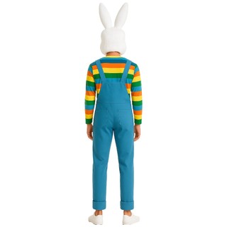 Trang Phục Phục Sinh Thỏ Hồng Cho Nam, Có Mũ Trùm Đầu và Pyjama - Trang Phục Cosplay Halloween Dễ Thương