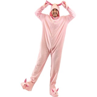 Trang Phục Phục Sinh Thỏ Hồng Cho Nam, Có Mũ Trùm Đầu và Pyjama - Trang Phục Cosplay Halloween Dễ Thương