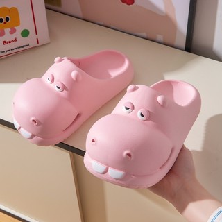 Dép Mùa Hè: Dép Chống Trơn Trượt Hippo Hoạt Hình Dễ Thương Cho Gia Đình & Ngoài Trời - Đế Dày Nữ 2026 Phòng Tắm Phong Cách Mới