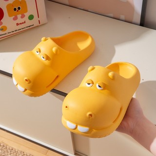 Dép Mùa Hè: Dép Chống Trơn Trượt Hippo Hoạt Hình Dễ Thương Cho Gia Đình & Ngoài Trời - Đế Dày Nữ 2026 Phòng Tắm Phong Cách Mới