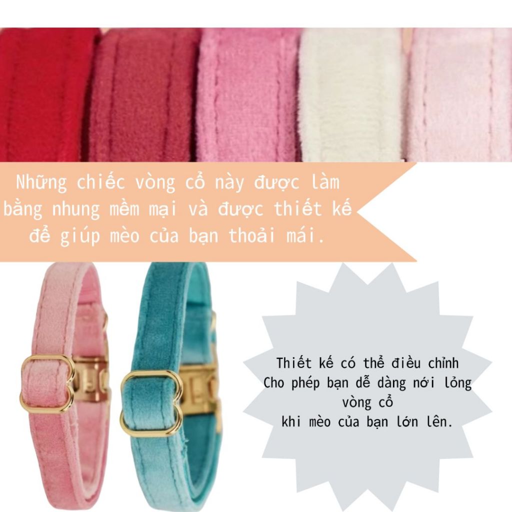 Bộ dây buộc nơ cổ mèo được cá nhân hóa, Vòng cổ mèo nhung, Vòng cổ mèo tùy chỉnh có khắc tên, Thẻ tên thú cưng khắc