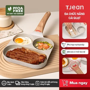TJean Chảo chiên rán trứng mini chảo 3 ngăn chống dính làm bánh kế phù hợp với mọi loại bếr(18cm)