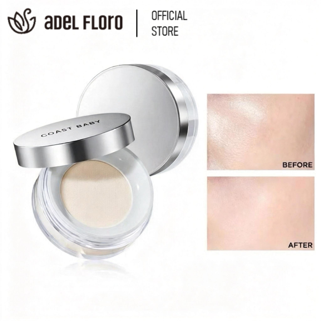 [Adel Floro] Bột cài đặt vô hình CoastVeil - Kiểm soát dầu 24H, Lỗ làm mờ, Hoàn thiện mờ tự nhiên