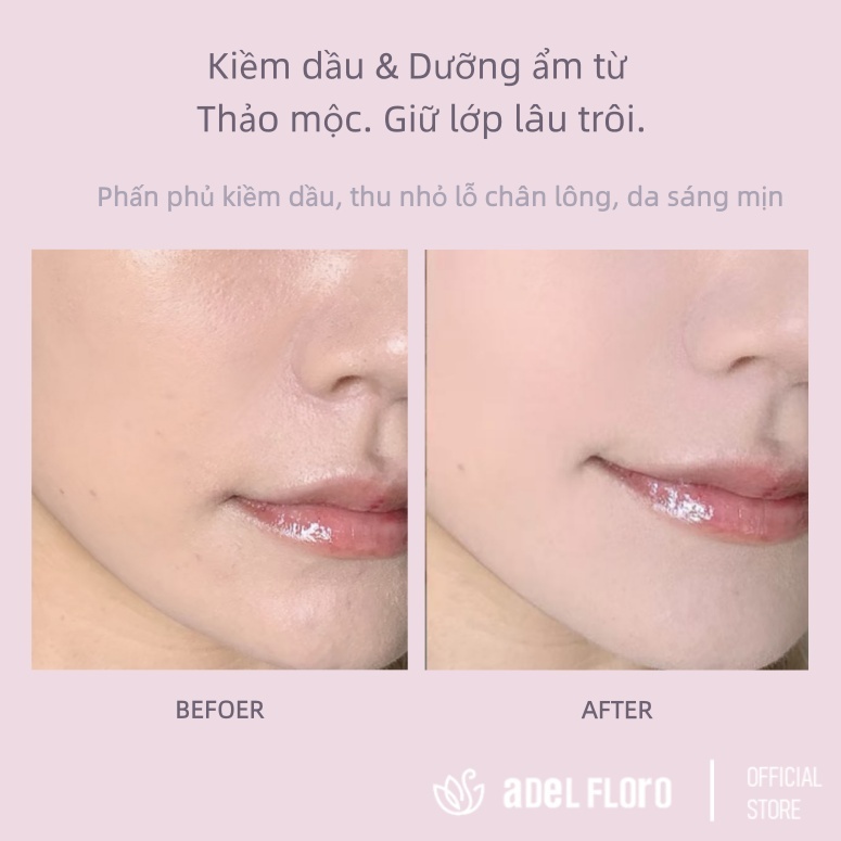 [Adel Floro] Bột cài đặt vô hình CoastVeil - Kiểm soát dầu 24H, Lỗ làm mờ, Hoàn thiện mờ tự nhiên
