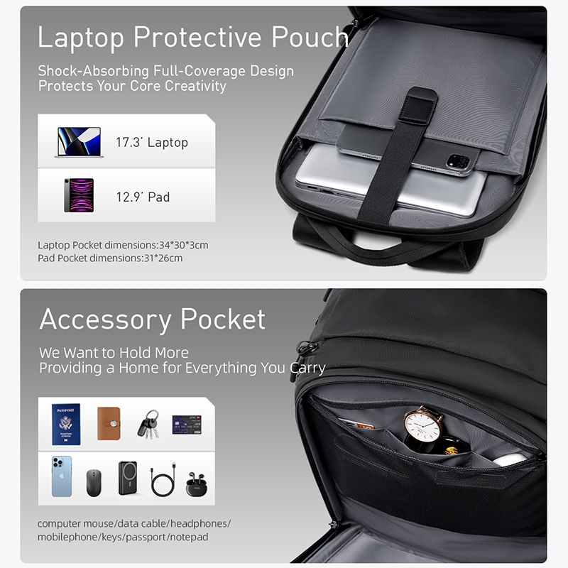 Ba lô du lịch MARK RYDEN dung tích 40L (có thể mở rộng) Ba lô đựng laptop