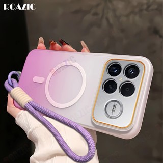 Ốp Điện Thoại Từ Tính Nhiều Màu Sắc Sang Trọng Tương Thích Cho Redmi K90 Pro Max K90 K80 Pro K80 Siêu Mỏng Bán Trong Suốt Có Dây Treo Bảo Vệ Chống Sốc Vỏ Cứng RC01