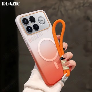 Ốp Điện Thoại Từ Tính Nhiều Màu Sắc Sang Trọng Tương Thích Cho Redmi K90 Pro Max K90 K80 Pro K80 Siêu Mỏng Bán Trong Suốt Có Dây Treo Bảo Vệ Chống Sốc Vỏ Cứng RC01