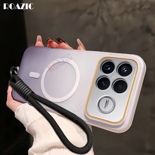 Ốp Điện Thoại Từ Tính Nhiều Màu Sắc Sang Trọng Tương Thích Cho Redmi K90 Pro Max K90 K80 Pro K80 Siêu Mỏng Bán Trong Suốt Có Dây Treo Bảo Vệ Chống Sốc Vỏ Cứng RC01