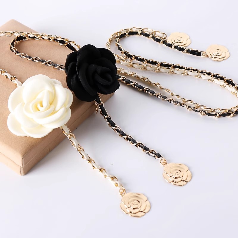 Dây đeo thắt lưng Camellia thanh lịch phù hợp thời trang