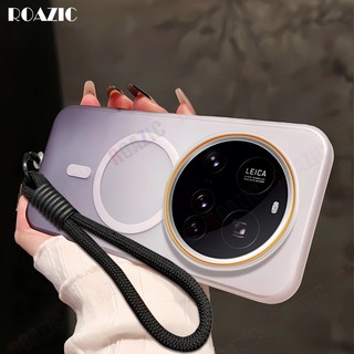 Sang Trọng Chuyển Màu Sắc Từ Tính Ốp lưng Tương Thích Cho Xiaomi 15 14 Ultra Pro Siêu Mỏng Bán Trong Suốt Có Dây Treo Bảo Vệ Chống Sốc Ốp Lưng Cứng RC01