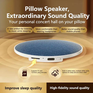 Mini dưới gối loa ngủ Bluetooth 5.4 Hi-Fi động âm thanh không dây máy nghe nhạc trắng tiếng ồn thiết bị âm thanh