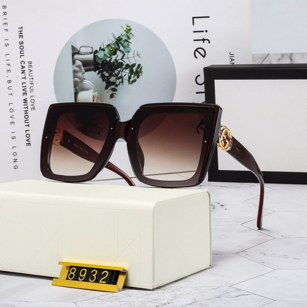 Kính râm gọng lớn unisex thời trang cổ điển, chống tia cực tím, phù hợp đi du lịch ngoài trời