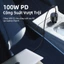 Ugreen 130W Bộ sạc ô tô USB Type C Cổng kép PD QC Sạc nhanh cho máy tính xách tay Bộ sạc điện thoại ô tô mờ cho iPhone 17 16 1514 13 pro Max 13 / 12 / 11 / XS / XS Max / XR / X / 8 / 8 plus / 7 / 7 plus