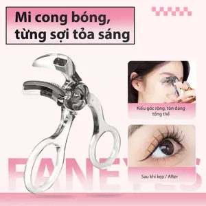 Lược chải răng góc rộng Dụng cụ uốn mi không viền định hình một phần Kẹp uốn hướng dương dành cho người mới biết lông mi di động