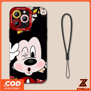 Ốp Lưng Cho OPPO Reno15 F Reno14F Reno14 Pro Reno 13F Reno13 Pro Reno12 F Reno 11F Reno10 Reno8Z Reno7Z Reno8T Reno5 Reno4 Reno6z Hoạt Hình Dễ Thương Chuột Mickey Nâng Dây Buộc Tay shockp