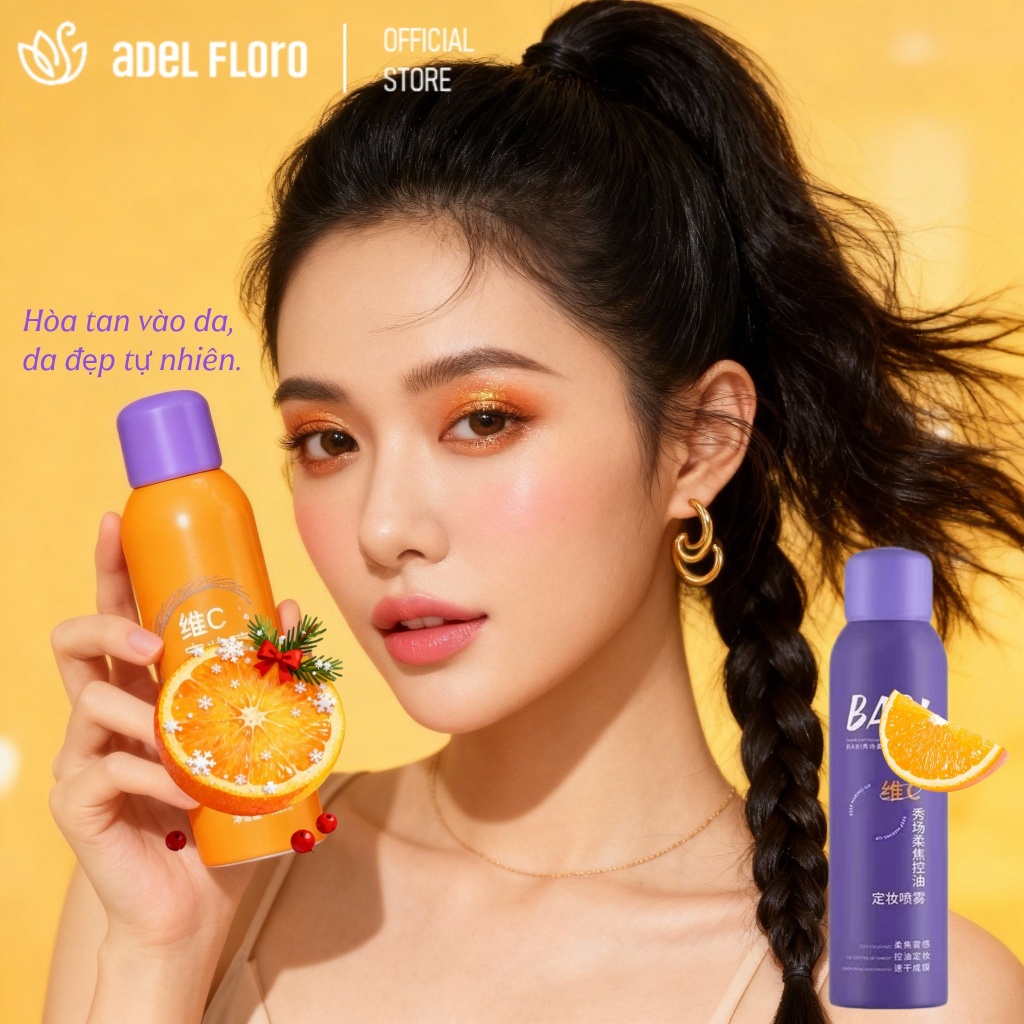 Adel Perfix Xịt Định Phấn | Màng Bảo Vệ Giữ Makeup 16H Tự Nhiên. Cấp Ẩm, Thoáng Nhẹ Không Kích Ứng