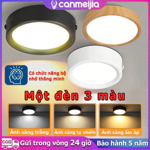 Tri Màu Đèn LED Downlight Suface Down Đèn Trần Chiếu Sáng 3W 5W 10W 15W 25W Đèn LED Panel Lampu Siling Bulat Cho Phòng Khách Phòng Ngủ Cửa Hàng Nhà Bếp Trang Trí Nhà Cửa Hàng