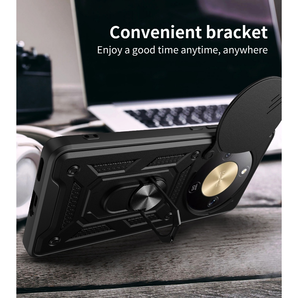 Armor Chống Sốc Từ Nhẫn Đứng Dành Cho Honor X6A X6B X7A X7B X8A X8B X9A X9B X9C X9D Vỏ Ốp Lưng Chống Trầy Xước Điện Thoại Chống Thấm Nước