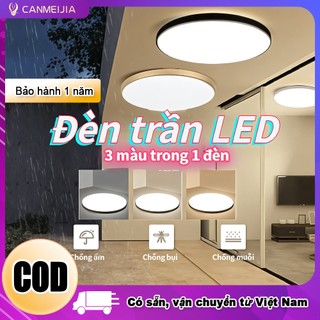 Đèn trần LED 3 màu 30 / 40W / 50W Đèn Bắc Âu hiện đại Đèn trần tròn siêu sáng