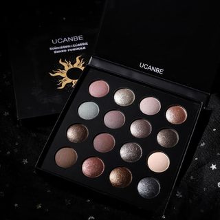 Bảng trang điểm phấn mắt nướng UCANBE với đá quý ẩn, Phấn mắt khỏa thân 16 màu với lung linh kim loại lấp lánh mờ, Pallet trang điểm lâu trôi có sắc tố cao