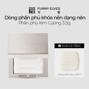 Funny Elves Phấn phủ nén Kim Cương 3.5g – Kiềm Dầu Hiệu Quả, Chuẩn Da Đẹp Tự Nhiên Cho Thời Tiết Nóng Ẩm