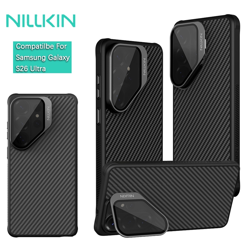 Nillkin Tương Thích Cho Samsung Galaxy S26 Ultra / S25 Ultra CarboProp Sợi Aramid Từ Tính Chống Sốc Bảo Vệ Ống Kính Máy Ảnh Chân Đế Ốp Lưng Cứng Vỏ Điện Thoại