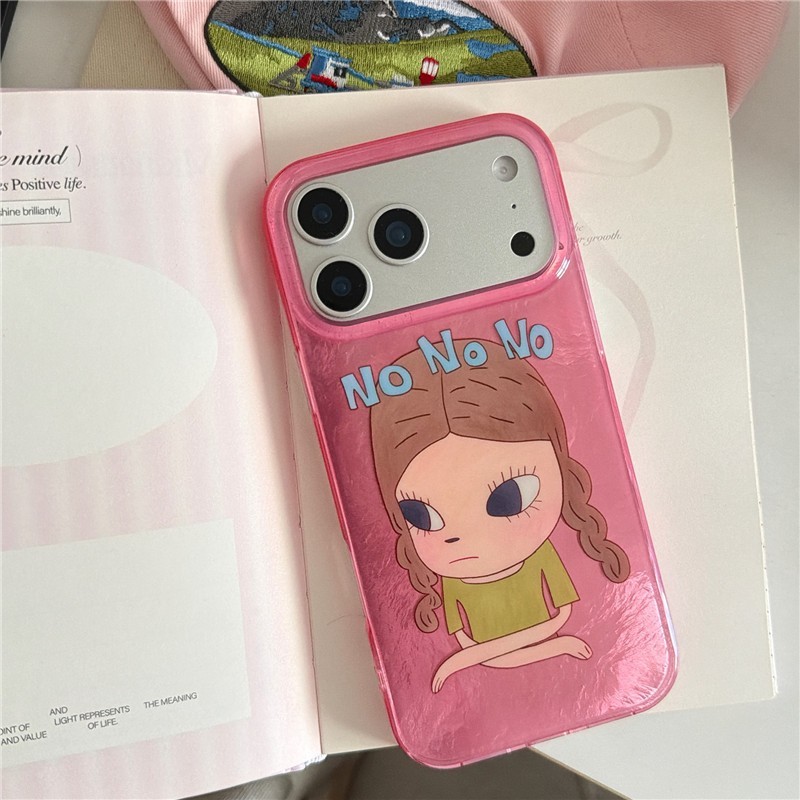 Ốp điện thoại iPhone 17 Pro max 16 Pro max Họa tiết cô gái hoạt hình TPU materia IMD