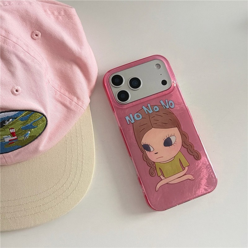 Ốp điện thoại iPhone 17 Pro max 16 Pro max Họa tiết cô gái hoạt hình TPU materia IMD