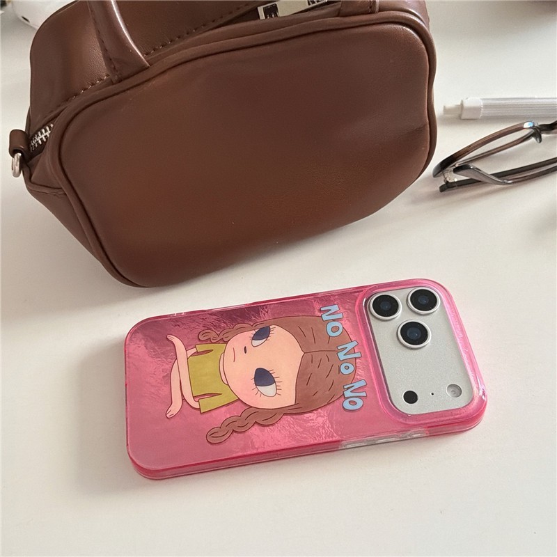Ốp điện thoại iPhone 17 Pro max 16 Pro max Họa tiết cô gái hoạt hình TPU materia IMD