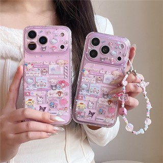 Ốp điện thoại xử lý IMD cho iPhone 17 Pro max 16 Pro max Sanrio