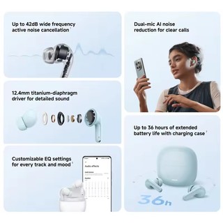 Xiaomi REDMI Buds 8 Lite | Khử tiếng ồn chủ động lên đến 42dB, giảm tiếng ồn Al Dual-mic