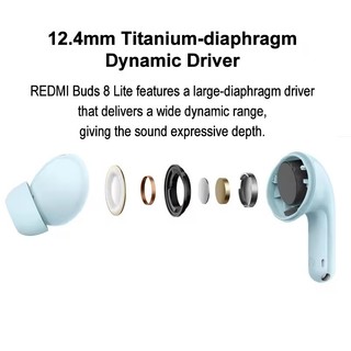 Xiaomi REDMI Buds 8 Lite | Khử tiếng ồn chủ động lên đến 42dB, giảm tiếng ồn Al Dual-mic