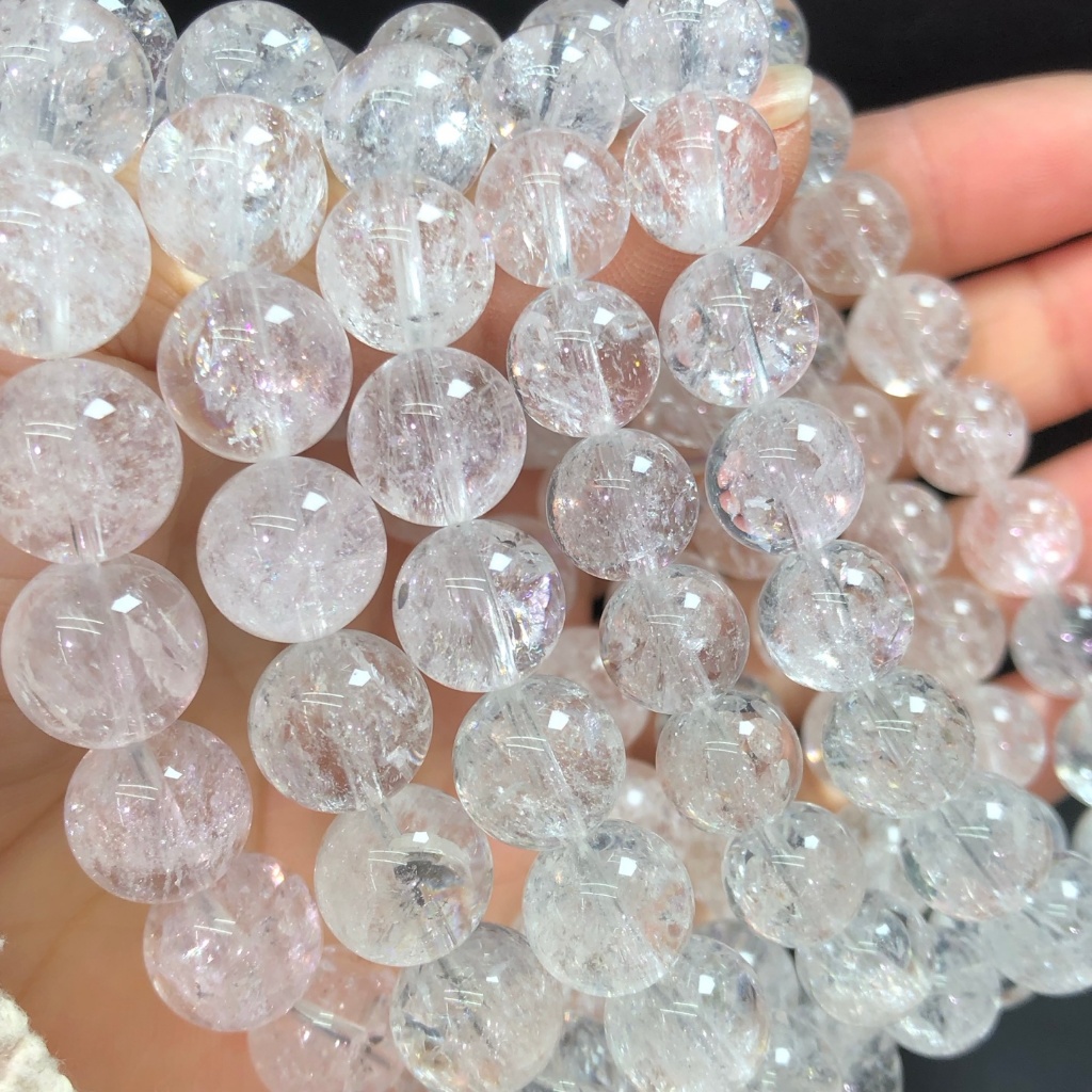 Vòng tay pha lê Ace trắng tự nhiên - May mắn và làm quà tặng lý tưởng