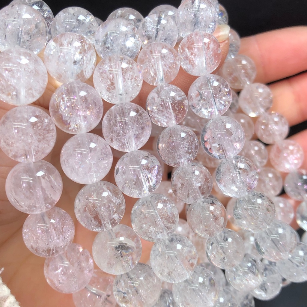 Vòng tay pha lê Ace trắng tự nhiên - May mắn và làm quà tặng lý tưởng