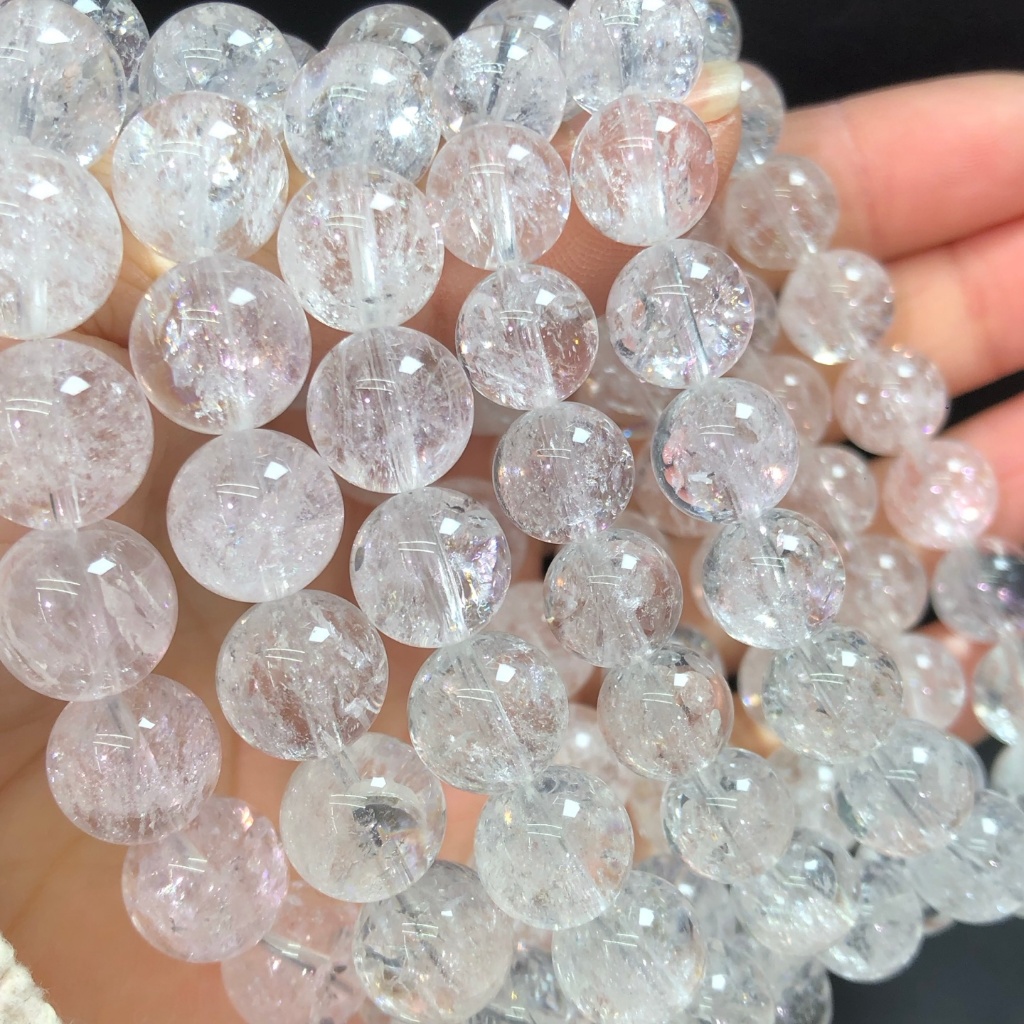 Vòng tay pha lê Ace trắng tự nhiên - May mắn và làm quà tặng lý tưởng
