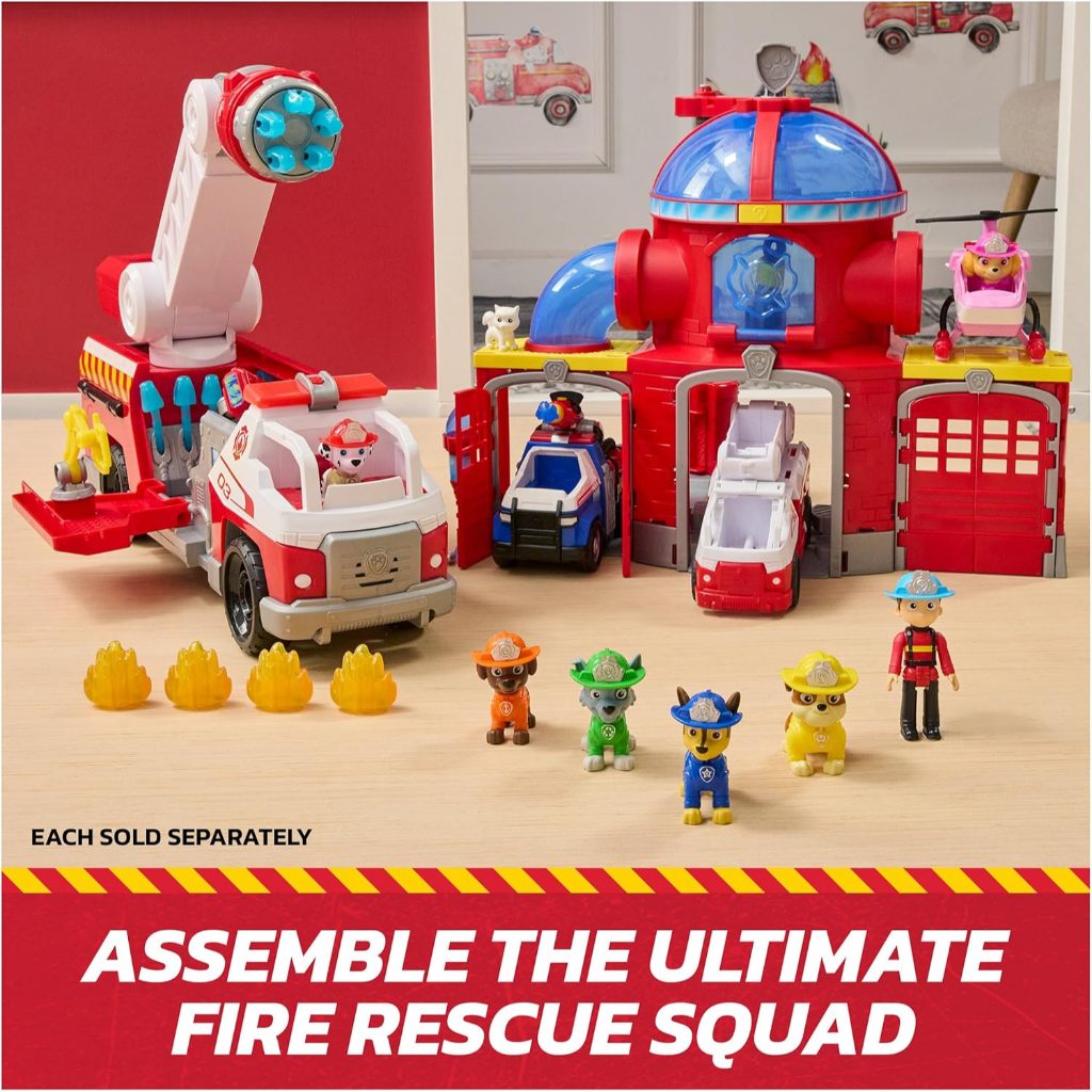 Gói đội cứu hỏa Paw Patrol với 7 nhân vật hành động sưu tập, bao gồm Ryder & 6 Pups