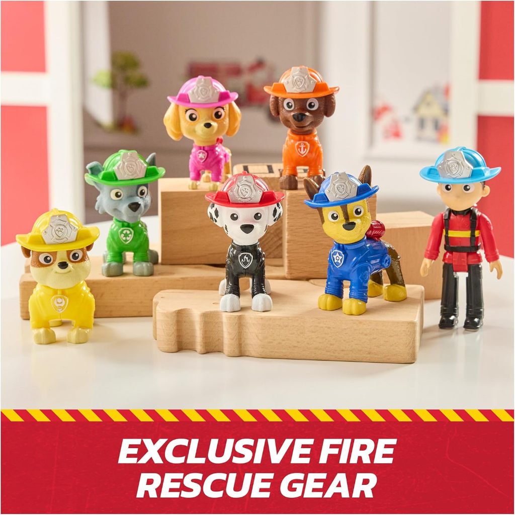 Gói đội cứu hỏa Paw Patrol với 7 nhân vật hành động sưu tập, bao gồm Ryder & 6 Pups