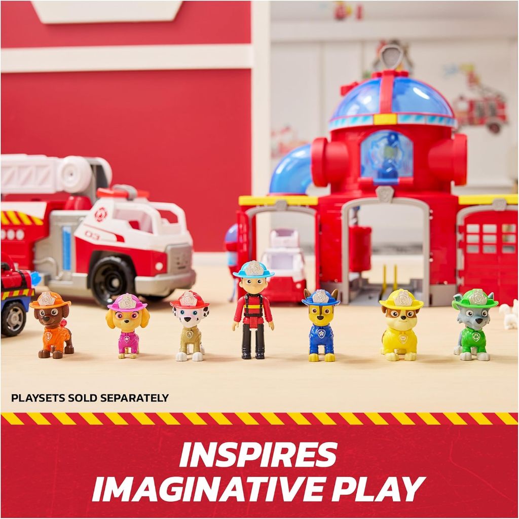Gói đội cứu hỏa Paw Patrol với 7 nhân vật hành động sưu tập, bao gồm Ryder & 6 Pups