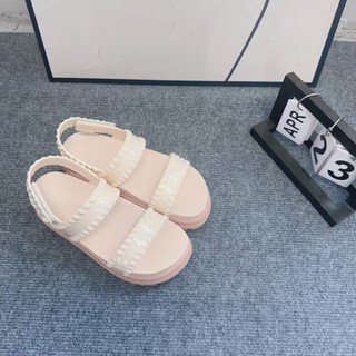 Giày nữ Brazil Melissa Giày đế dày Giày sandal Velcro La Mã rỗng thông thường