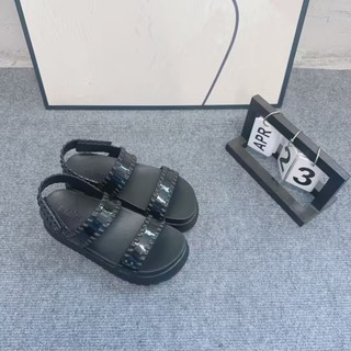 Giày nữ Brazil Melissa Giày đế dày Giày sandal Velcro La Mã rỗng thông thường