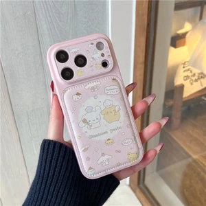 Ốp điện thoại chất liệu PU họa tiết chó Pudding cho iPhone 17 Pro Max