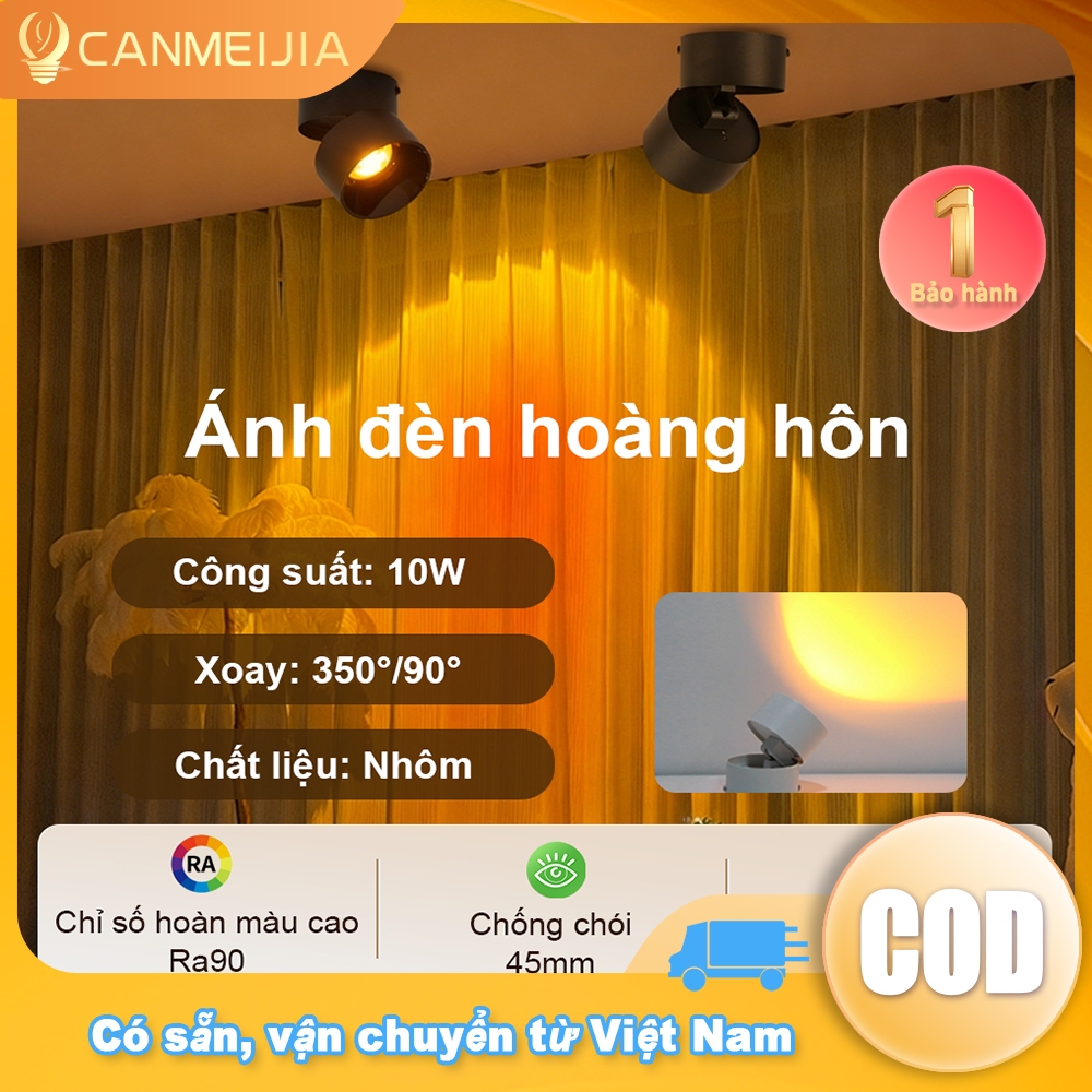 Đèn LED gắn trần Hoàng Hôn , có thể gấp lại Đèn Ống Bơ 220V Chụp ảnh Trực Tiếp đèn bổ sung,  đèn rọi ánh sáng gắn trên bề mặt 10W 7W, đèn chiếu sáng đồ đạc trong nhà, cho đèn trần phòng khách trong phòng tắm