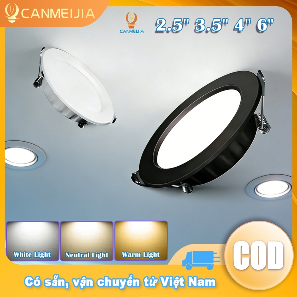 3 màu Ba Màu Đèn LED âm trần Cầu Vồng Siêu Mỏng Cho Phòng Khách 5/7/10/12W để chiếu sáng gia đình Phòng ngủ Đèn phòng khách