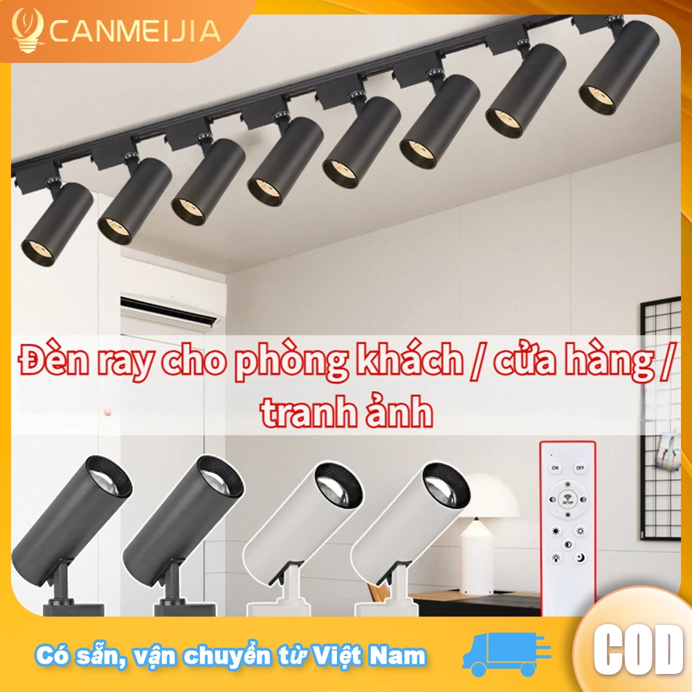 (3 đèn+2 ray)  Đèn Rọi Ray 20W Siêu Sáng LUX ĐÈN ,   Cob Ống Tranh Trang Trí Nhà Cửa Cửa Hàng Siêu Bền
