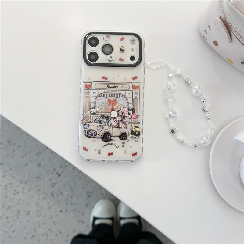 IPhone 17 Pro Max Sanrio Ô tô họa tiết chất liệu TPU IMD craft Vỏ điện thoại in hai lớp