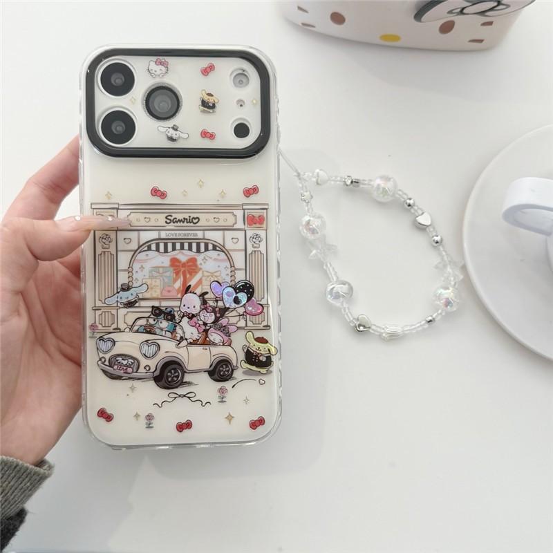 IPhone 17 Pro Max Sanrio Ô tô họa tiết chất liệu TPU IMD craft Vỏ điện thoại in hai lớp